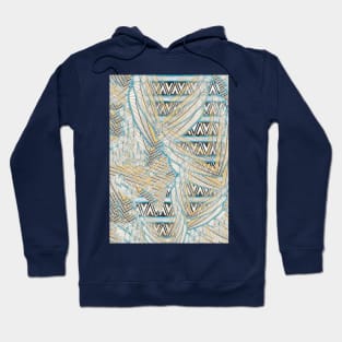 The Afterlife - Ancient Egyptian - Ma'at Wings - Black and White Triangles Hoodie